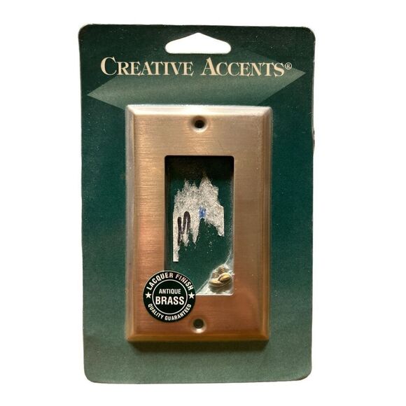 Creative Accents Decorator GFCI Rocker Switch Cover Plate Antique Brass Finish - Picture 1 of 3